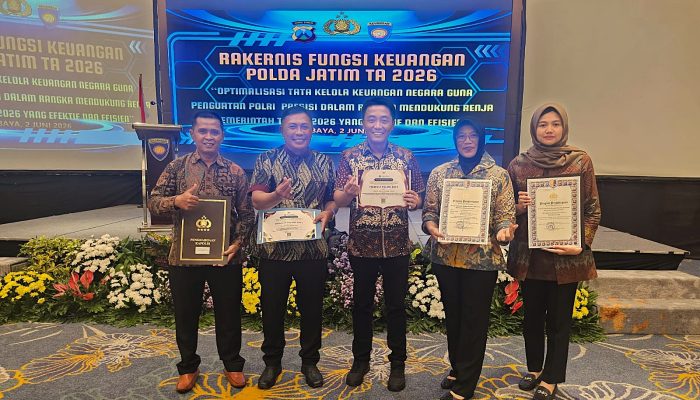 Polresta Malang Kota Borong Empat Penghargaan di Rakernis Keuangan Polda Jatim 2026