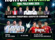Pemkab Sidoarjo Gelar Nobar Final Piala Dunia 2026, Bertabur Hadiah Umroh Gratis