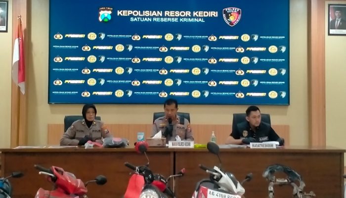 Polres Kediri Bongkar Sindikat Curanmor Lintas TKP dan Kasus Pembakaran Rumah