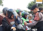 Polresta Malang Kota Tebar 81 Bendera Merah Putih, Gugah Jiwa Nasionalisme Pengendara