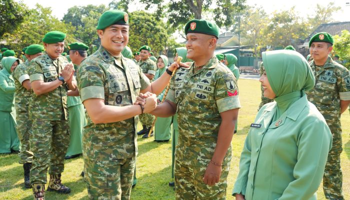 Dandim 0809/Kediri Pimpin Upacara Kenaikan Pangkat
